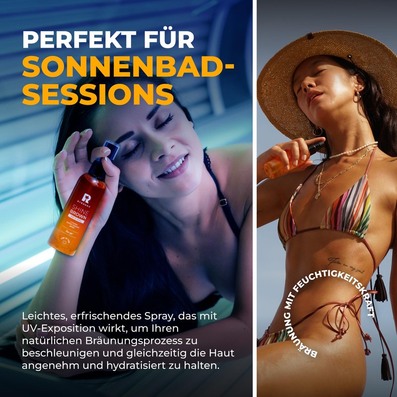 Shine Brown Tanning Oil in 2 Phases with Hyaluronic Acid,