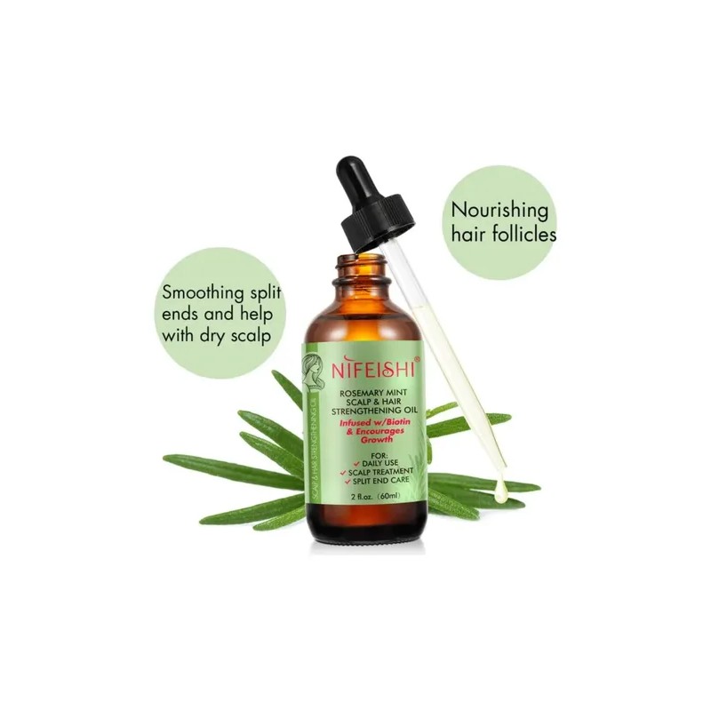 Aceite De Romero Biotina Crecimiento Cabello Cejas Pestañas