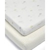 Mamas & Papas 2 Pack Cot/Bed Fitted Sheets, Cream