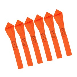 HEROFFIX 6pcs 8.07" x 0.98" Cargo Belt Soft Loop Tie Down Trailer Straps for Motorcycle ATV UTV Orange 2.5cmx20.5 Cm Replace Parts
