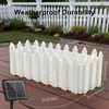 Solar Planter Lights Outdoor, 12-inch Rectangular LED Flower Pot with