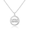 Philip Jones Silver Plated Filigree Disc Little Sister Necklace