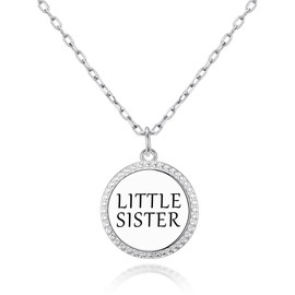 Philip Jones Silver Plated Filigree Disc Little Sister Necklace