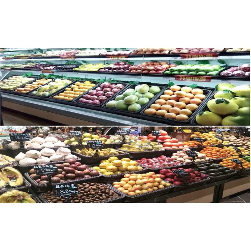 SOLAPOLLO Poly Wicker Bread Basket 60x40x8CM,Rectangle Bread Basket,Rectangular Wicker Display