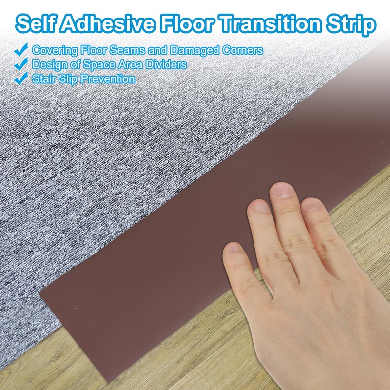 PATIKIL Self Adhesive Floor Transition Strip 1.6 in x 6.6