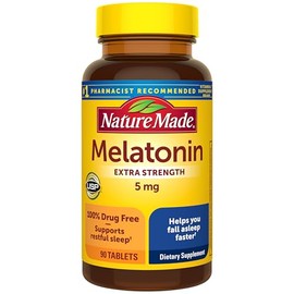Nature Made, tabletas de melatonina tabletas, 0,00017 oz, 90 unidades