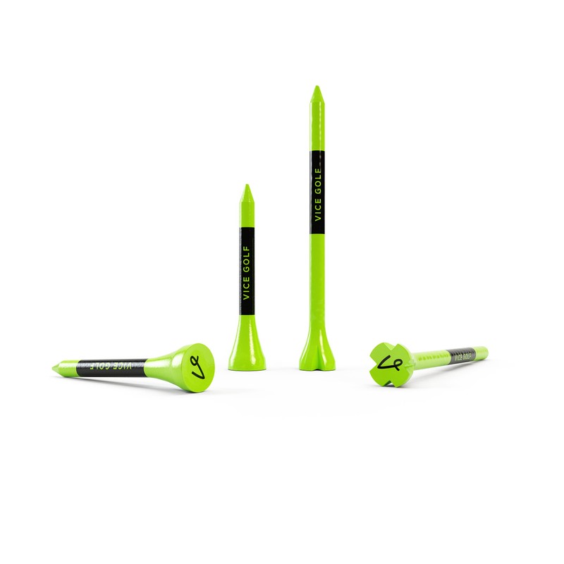 VICE Golf Tees | Neon Lime | 60 Driver Tees