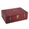Wooden Box Storage Case Gift Box with Lockable Lid Birthday