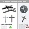 Rxwstt 2PCS Mixed Matte Black & Polished Silver Solid Metal