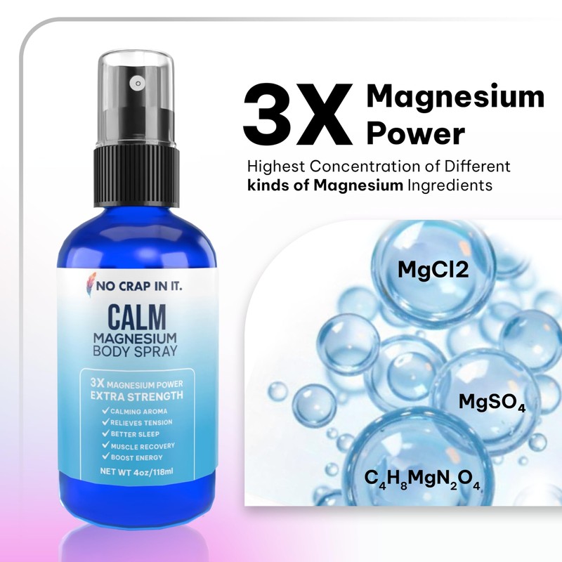 No Crap In It Calm Magnesium Spray Triple Magnesium Power:
