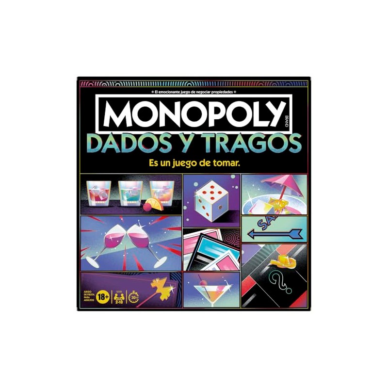 Monopoly Juego de Mesa Tragos y Dados