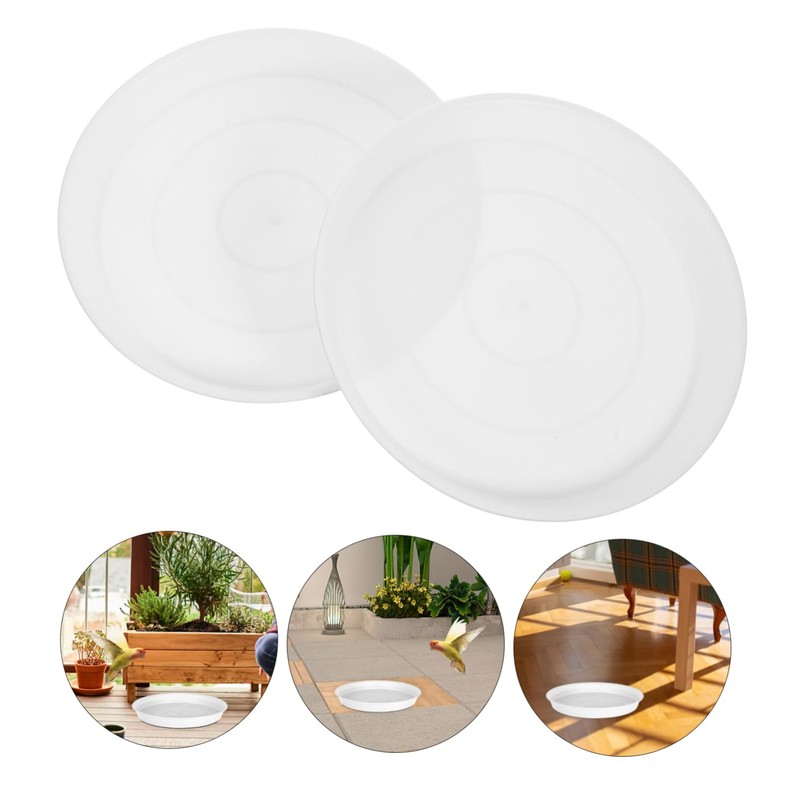 SUPVOX 2pcs Bird Feeding Basin Bird Water Bowls Outdoor Bird