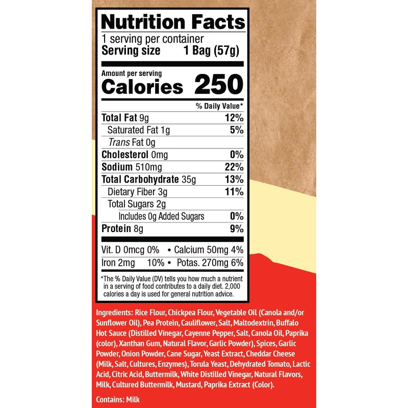 Snack'in For You Cauliflower Puffs, Buffalo Ranch, 2 Ounce (Pack