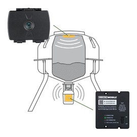 Moultrie Feed Hub Kit - Pro Hunter 2 Cellular Feeder Kit - Cellular Feeder System with Feed Level Detector and Spincast Spreader - Universal Fit for Most Spincast Wildlife Feeder Hoppers