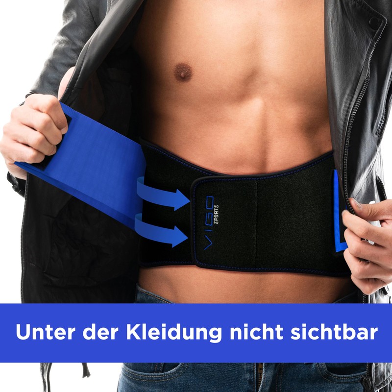 Vigo Sports Back Brace, Machine-Washable – Anti-Sweat Kidney Belt for