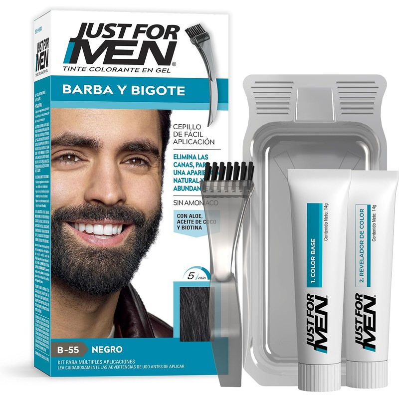 Just For Men Tinte en Gel Barba y Bigote, Castaño