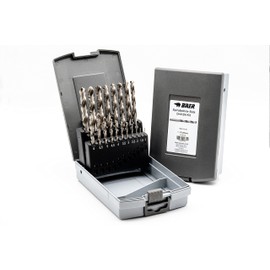 BaerCoil BAER HSSG Spiral Drill Bit Set (0.5 mm Rending) 1-10 mm - DIN 338 - Twist Drill Set - Drill Bit for Steel - Drill Set Steel - Drill Set