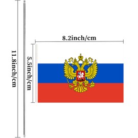 Russia With Eagle Desk Flag Small Mini Table Flags Decorations(Russia With Eagle)