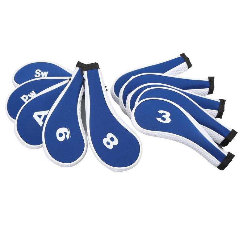 10pcs Golf Iron Head Cover with Number Printing Neoprene Zippered
