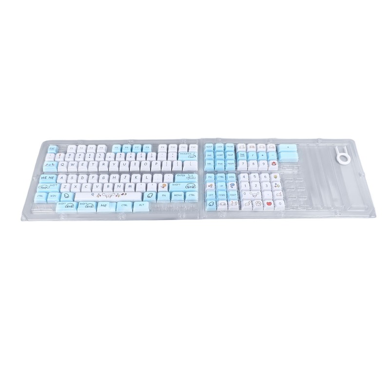 129 Keys Keycaps for XDA Height Accurate Keystrokes Blue White