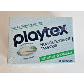Playtex Vintage Playtex Super Plus Tampons Non Deodorant Gentle Glide NOS Pack of 28