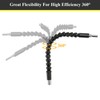 PRIDE&CRAFT 4Pcs Flexible Drill Bit Extension 11.6 Inch Flex Screwdriver