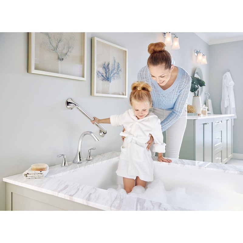 Moen YG2818CH Bathroom Safety 18-Inch Stainless Steel Transitional Bathroom Grab