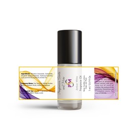 Amber White Fragrance Oil - 3 Bottles 0.17 Fl Oz Glass Roll On (5ml)