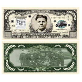 American Art Classics Pretty Boy Floyd $100,000.00 Bill in Collector Grade Currency Holder