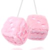 YGMONER Couple 2.75” Fuzzy Dice with Leather Dots Retro Car