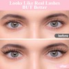 LOPHE 10PCS Cat Eye Lashes False Eyelashes, Thick and Soft