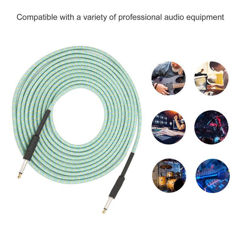 Musical Instrument Cable Braided Shielding Audio Extension Cord with NickelPlated