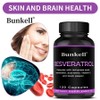 Resveratrol capsules containing red grape seeds, acai berry, vitamin C, and pepper help support heart health, brain function, and immune system health., 1 piece, 120 servings / 적포도씨 아사이베리 비타민C 후추 등이 함유된 레스베라트롤 캡슐로 심장건강 뇌기능 면역체계 건강에 도움을 줍니다., 1개, 120회분