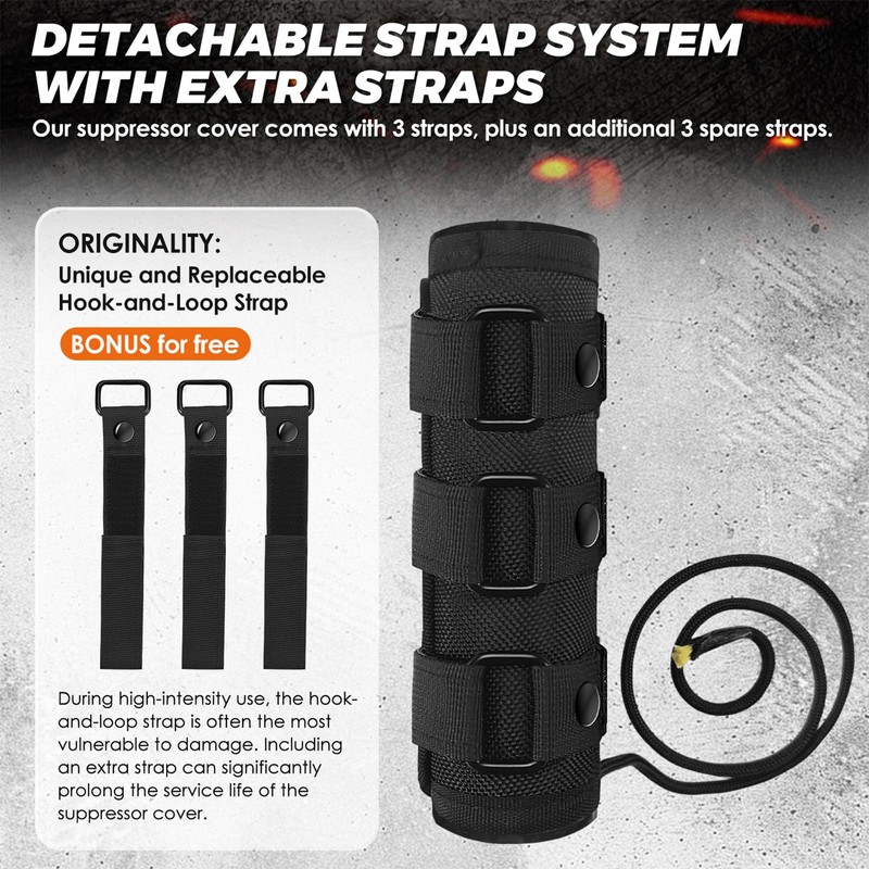 Dizetion 6 Inch Suppressor Cover - 1200°F Heat Resistant, Detachable