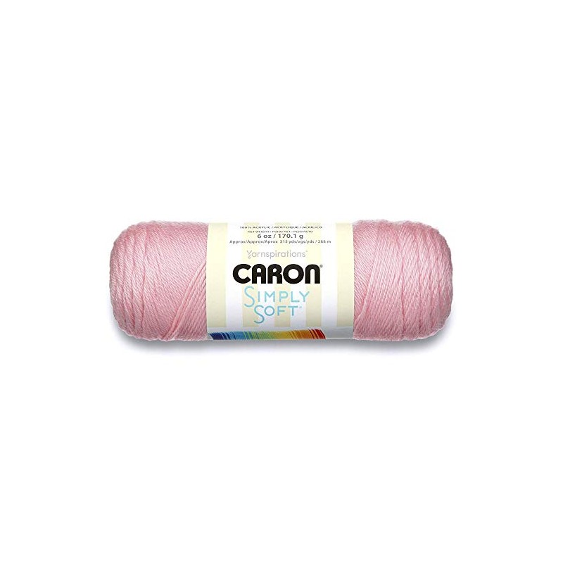 Caron Simply Soft Yarn, Soft Pink