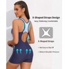 beautyin Women Sporty One Piece Boyleg Bathing Suit Water Aerobic