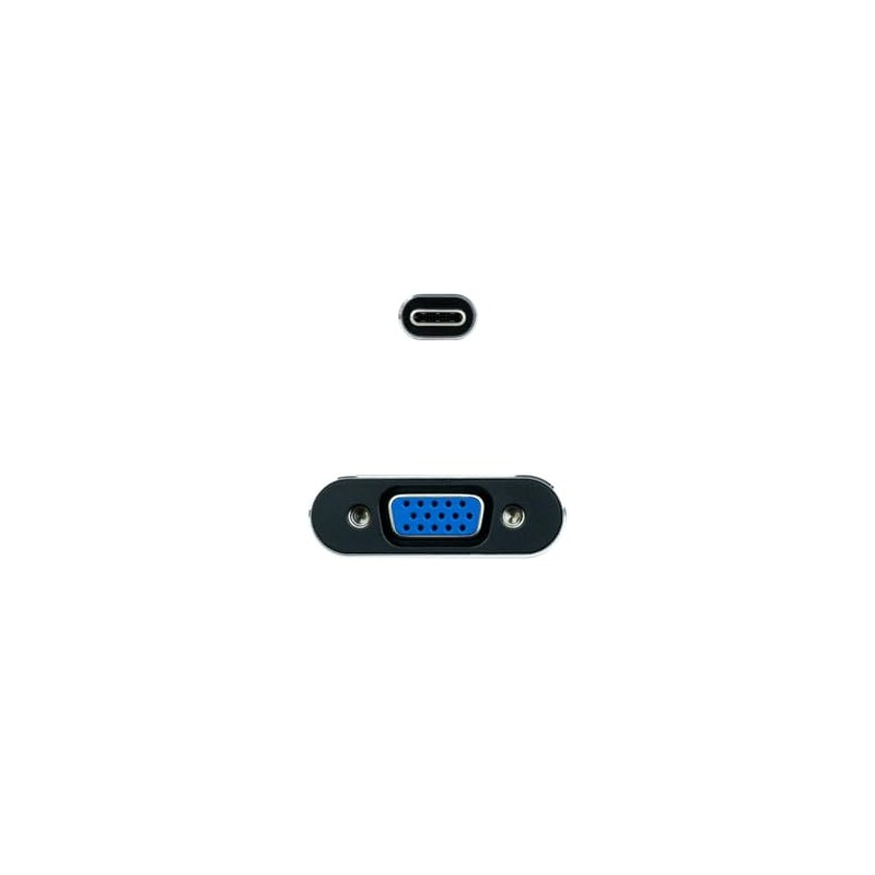 Blendend Konverter USB-C auf VGA, Aluminium, grau, 10 cm, ideal