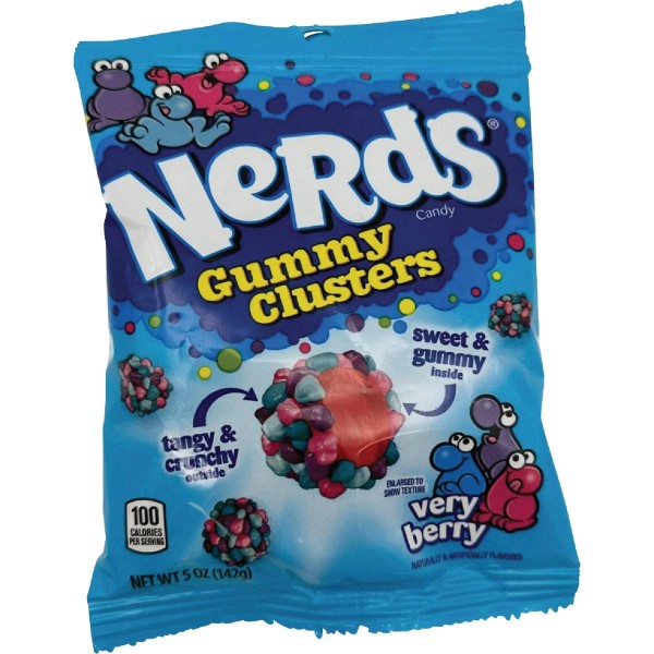 Nerds 5 Oz. Very Berry Gummy Clusters Candy FER06067 Pack