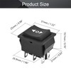 Fielect KCD4 ON/Off/ON Boat Rocker Switch DPDT 6 Pin 3