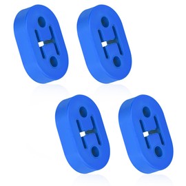 Ohleats 4 PCS Car Rubber Exhaust Hanger, Heavy Duty Auto Exhaust Muffler Insulator Bushing, High Density Bracket Hanger with 2 Holes 0.47 Inch (12mm), Universal Car Accessories (Blue)