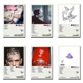 generisch Lil Poster Peep Music Album Cover Signed Limited Canvas Poster (Set of 6) Unframe: 08 in x 12 in (20 x 30 cm)