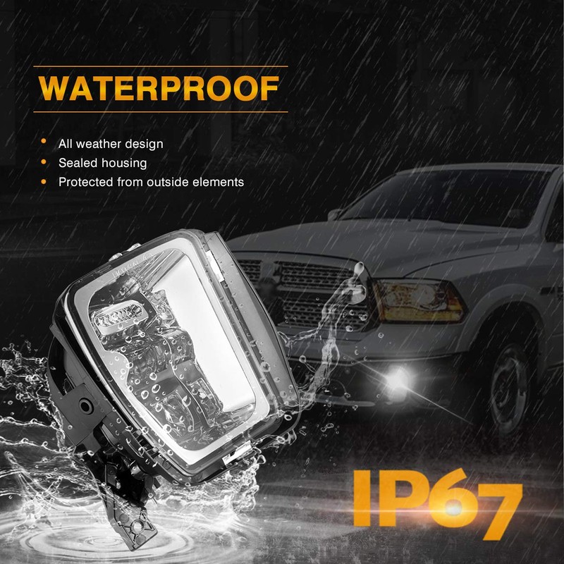 Auxbeam LED Fog Lights DOT Approved Replacement for Dodge Ram