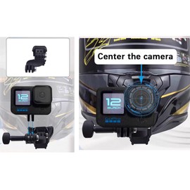Customized for The HJC RPHA 11, a Helmet Chin Mount ，That Keeps The Camera Lens in The Center Position Compatible with GoPro Hero, Insta360, DJI, Adjustable Camera Bracketa