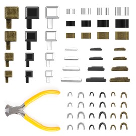 Kulannder 60Pcs Zip Repair Set, Insertion Pin Zipper Bottom, Zipper Stopper, Metal Zipper Head Sliders Retainer with 1Pcs Zipper Install Pliers Tool for Sewing Clothing Crafts(Silver, Black, Bronze)