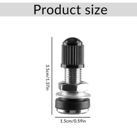 Tabanzhe Tyre Valve Stems 2PCS Metal Tyre Rim Values with Dust Caps Tubeless Universal Valve Kit for Car Motorcycle Bicycle Tyres