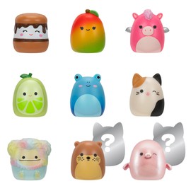 Squish-a-longs by Original Squishmallows 8 Pack - Series 1, Style 2 - (8) 1” Mini-Squish with 2 Accessories, Ring, and Collector’s Guide - Collect, Trade, & Play