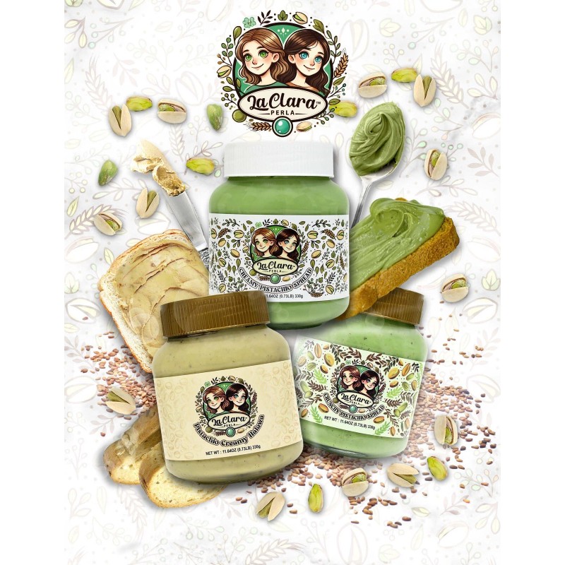La Clara Perla Smooth Cream of Pistachio Spread 26.4 Ounce