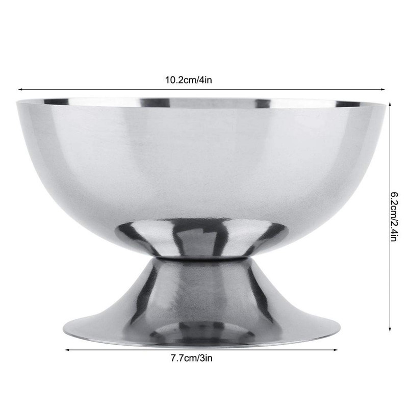 Raguso Stainless Steel Ice Cream Sundae Sorbet Vanilla Pudding Serving