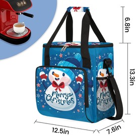 Dreamcatcher Feather Coffee Maker Carring Bag Travel Carrying Storage Tote Bag Compatible with Keurig K-Mini or K-Mini Plus Portable Single Serve Coffee Brewer Case with Pockets for K-cup Pods