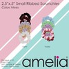 Amelia Beauty, Medium Tan Ribbed Jersey Scrunchies, 2.5in Diameter, Gentle